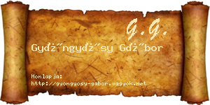 Gyöngyösy Gábor névjegykártya