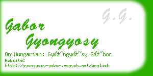 gabor gyongyosy business card